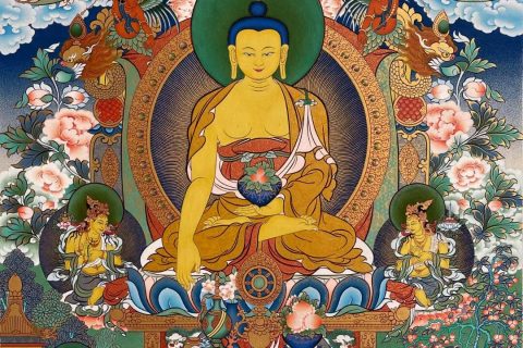 编号188-451123：彩绘唐卡-释迦牟尼佛（70*50CM左右）