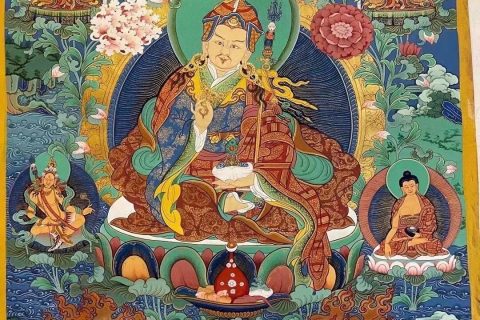 编号188-454623：彩绘唐卡-莲花生大士·莲师八相（100*70CM左右）