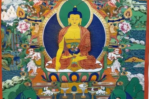 编号188-454869：彩绘唐卡-释迦牟尼佛（70*50CM左右）