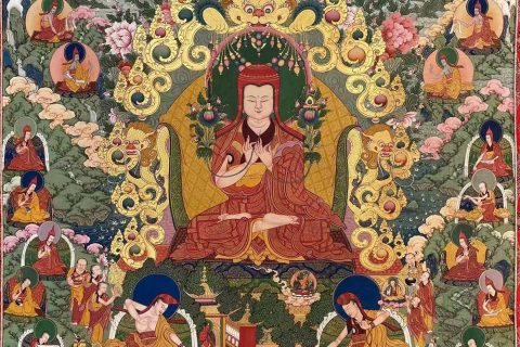 编号188-455698：彩绘唐卡-萨迦班智达（120*100CM左右）