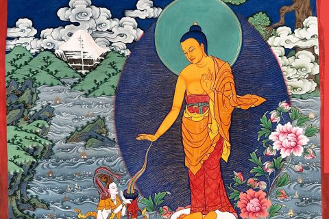 编号188-475010：彩绘唐卡-释迦牟尼佛（30*20CM左右）