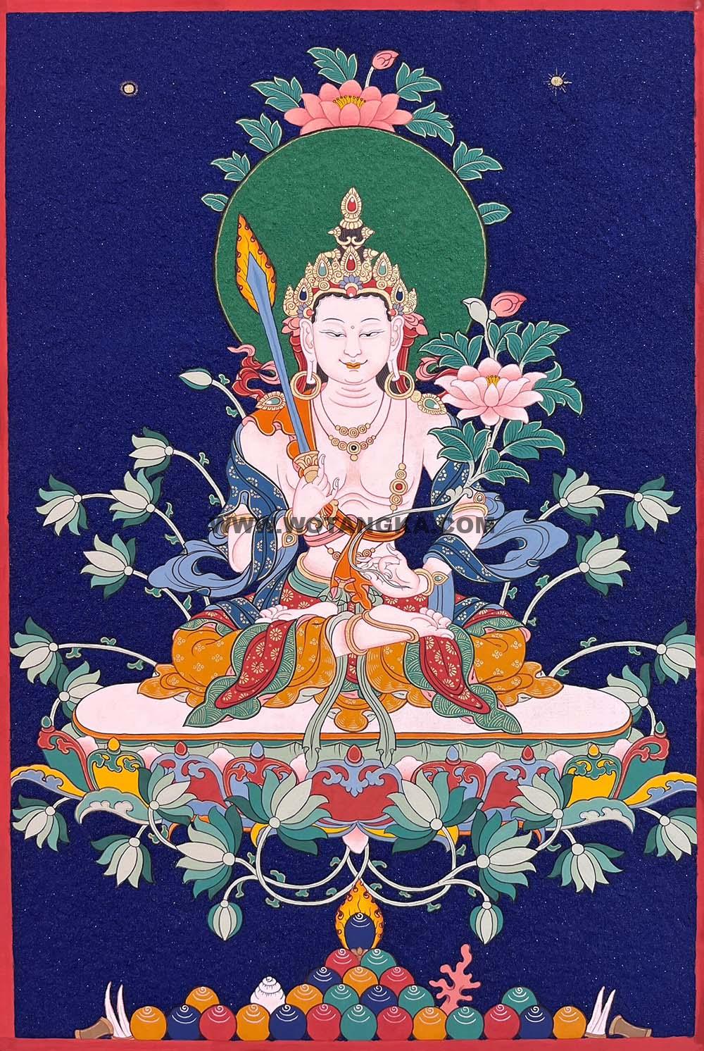 编号188-475415:彩绘唐卡-虚空藏菩萨(25*15CM左右)