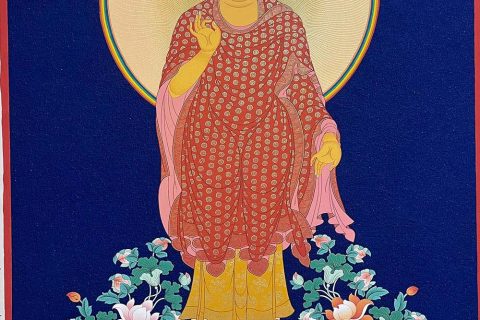 编号188-477890：彩绘唐卡-释迦牟尼佛（25*15CM左右）