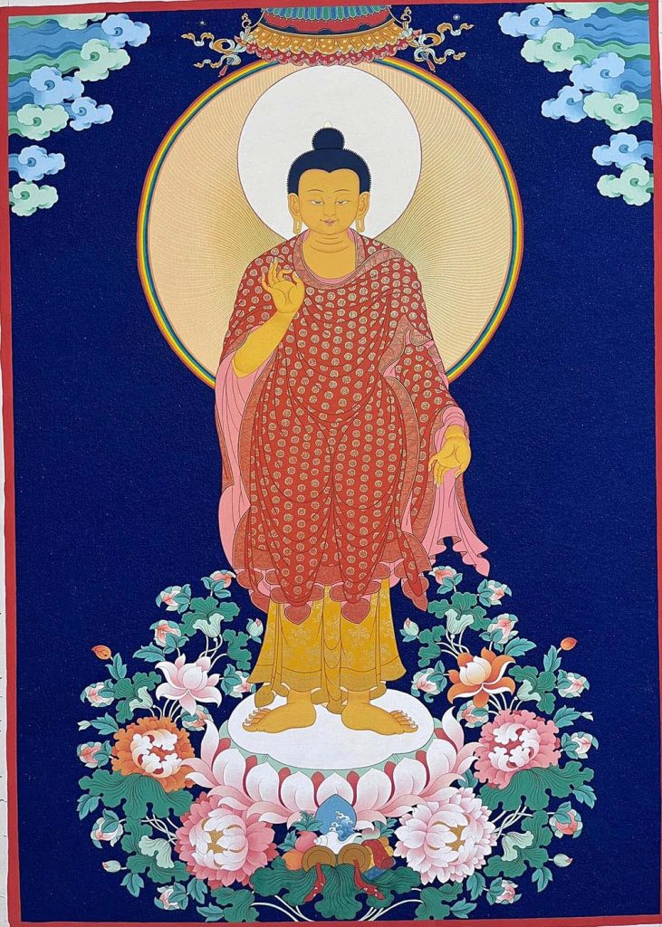 编号188-477890：彩绘唐卡-释迦牟尼佛（25*15CM左右）