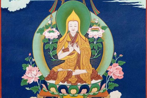 编号188-494778：彩绘唐卡-宗喀巴大师（40*30CM左右）