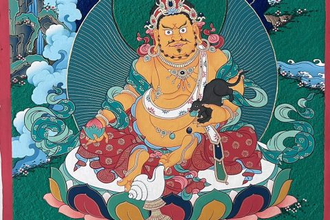 编号188-499542：彩绘唐卡-黄财神（25*15CM左右）