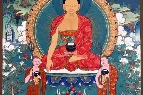 编号188-512657：彩绘唐卡-释迦牟尼佛（40*30CM左右）