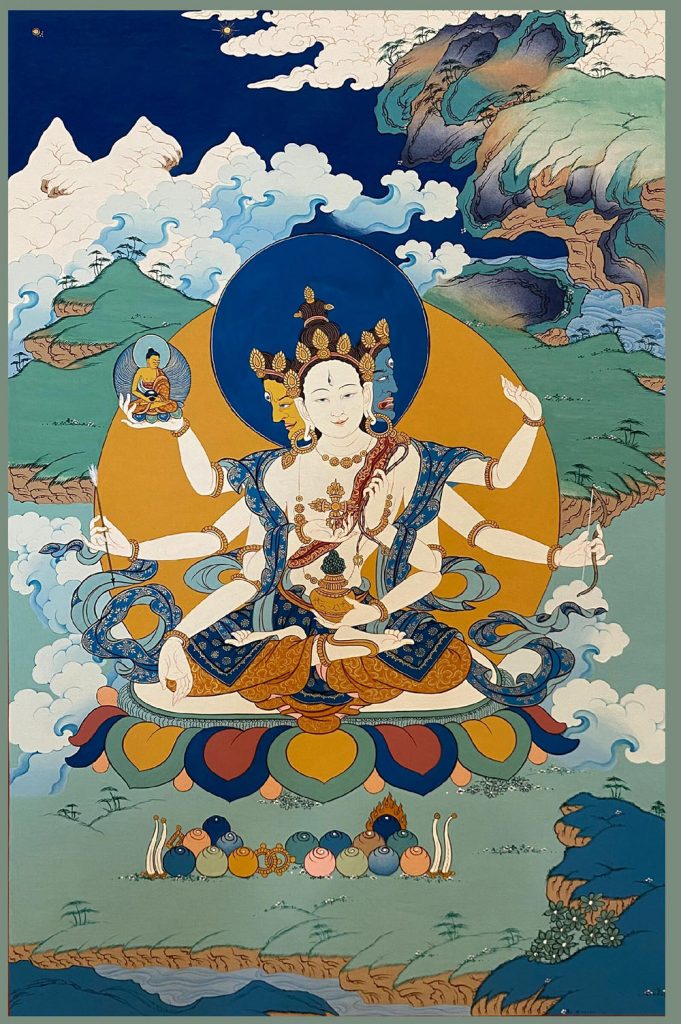 编号188-513644：彩绘唐卡-尊胜佛母（30*20CM左右）