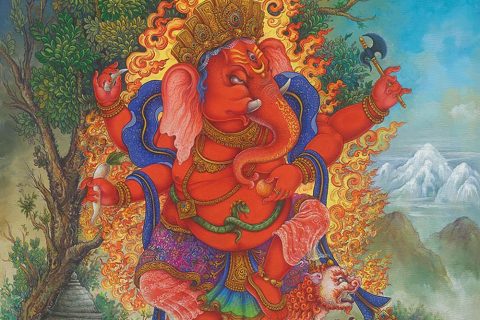 沃唐卡编号AC11787：象鼻天