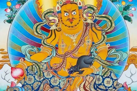 沃唐卡编号AC12715：黄财神