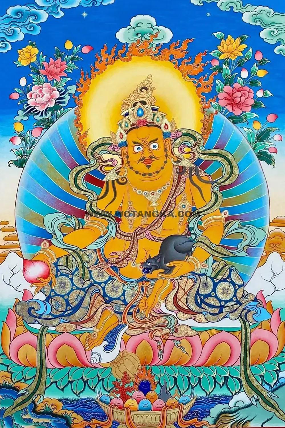 沃唐卡编号AC12715：黄财神