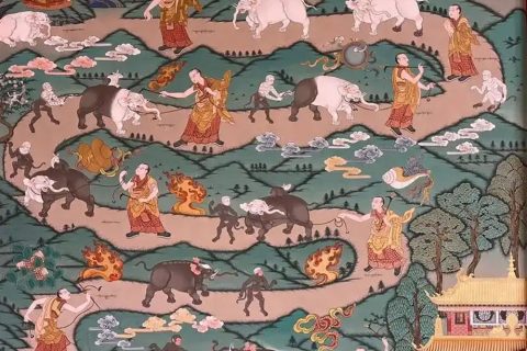 沃唐卡编号AC14932：调象图