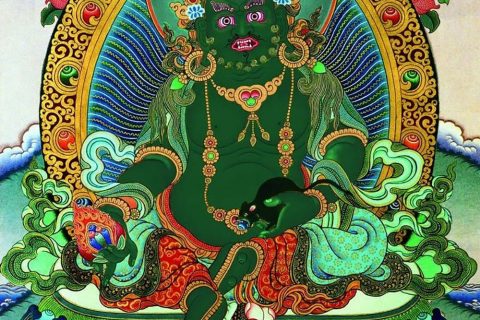 沃唐卡编号AC15496：绿财神