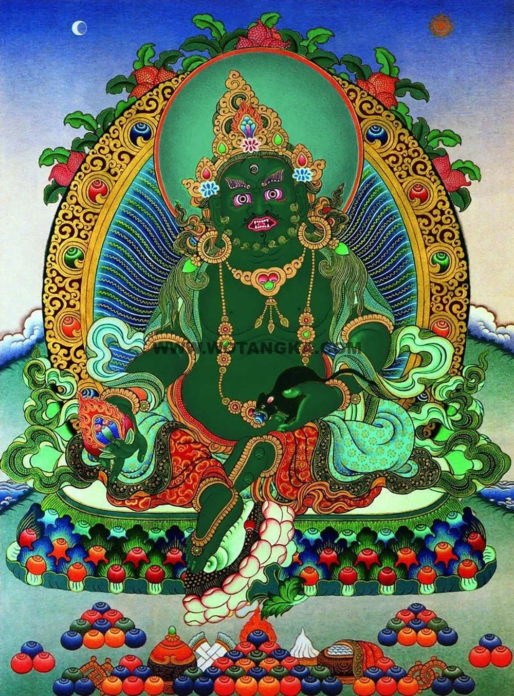 沃唐卡编号AC15496：绿财神