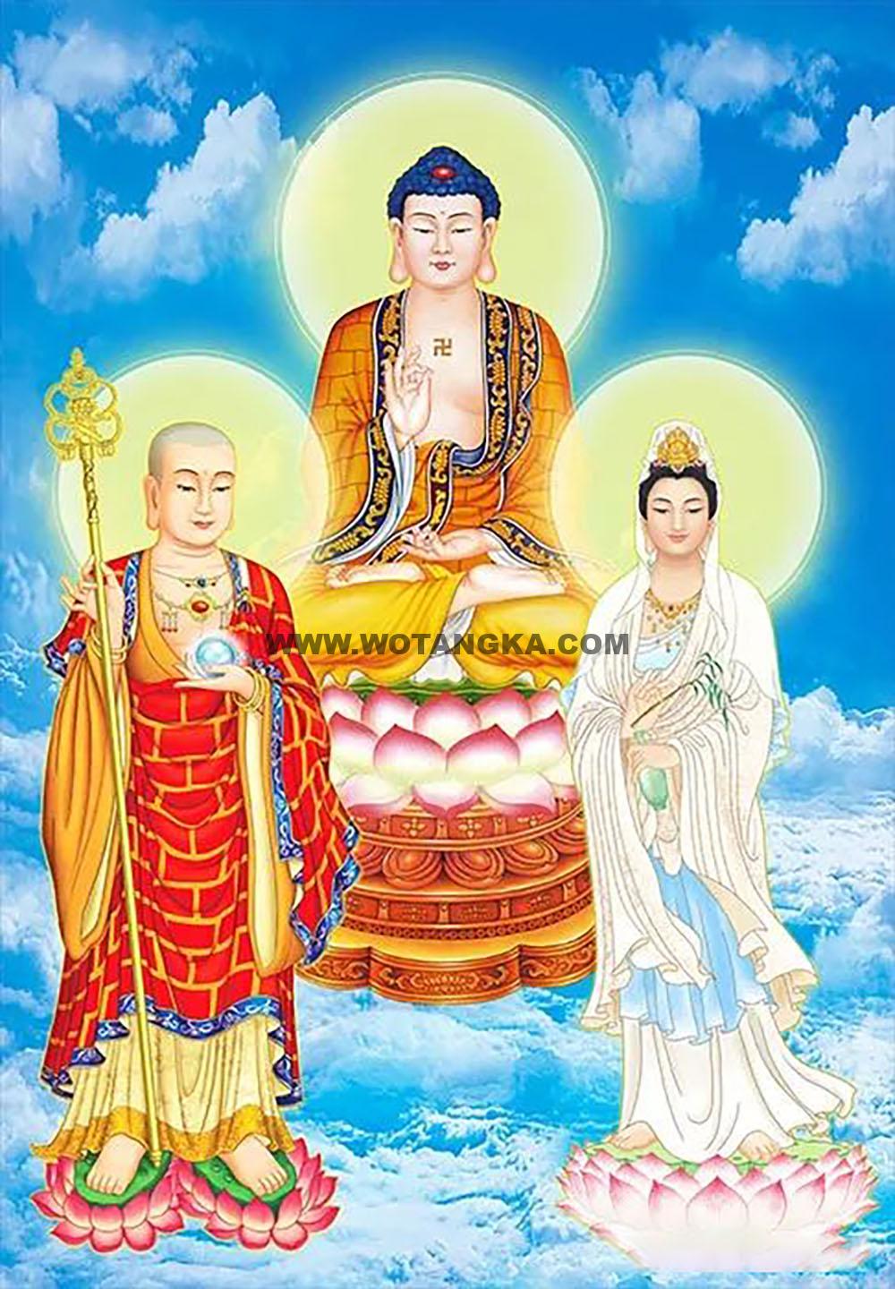 沃唐卡编号AC17208：婆娑三圣