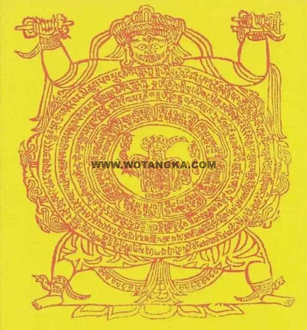 沃唐卡编号AC30682：镇恶曜凶星咒轮