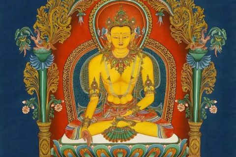 沃唐卡编号AC31234：宝生佛
