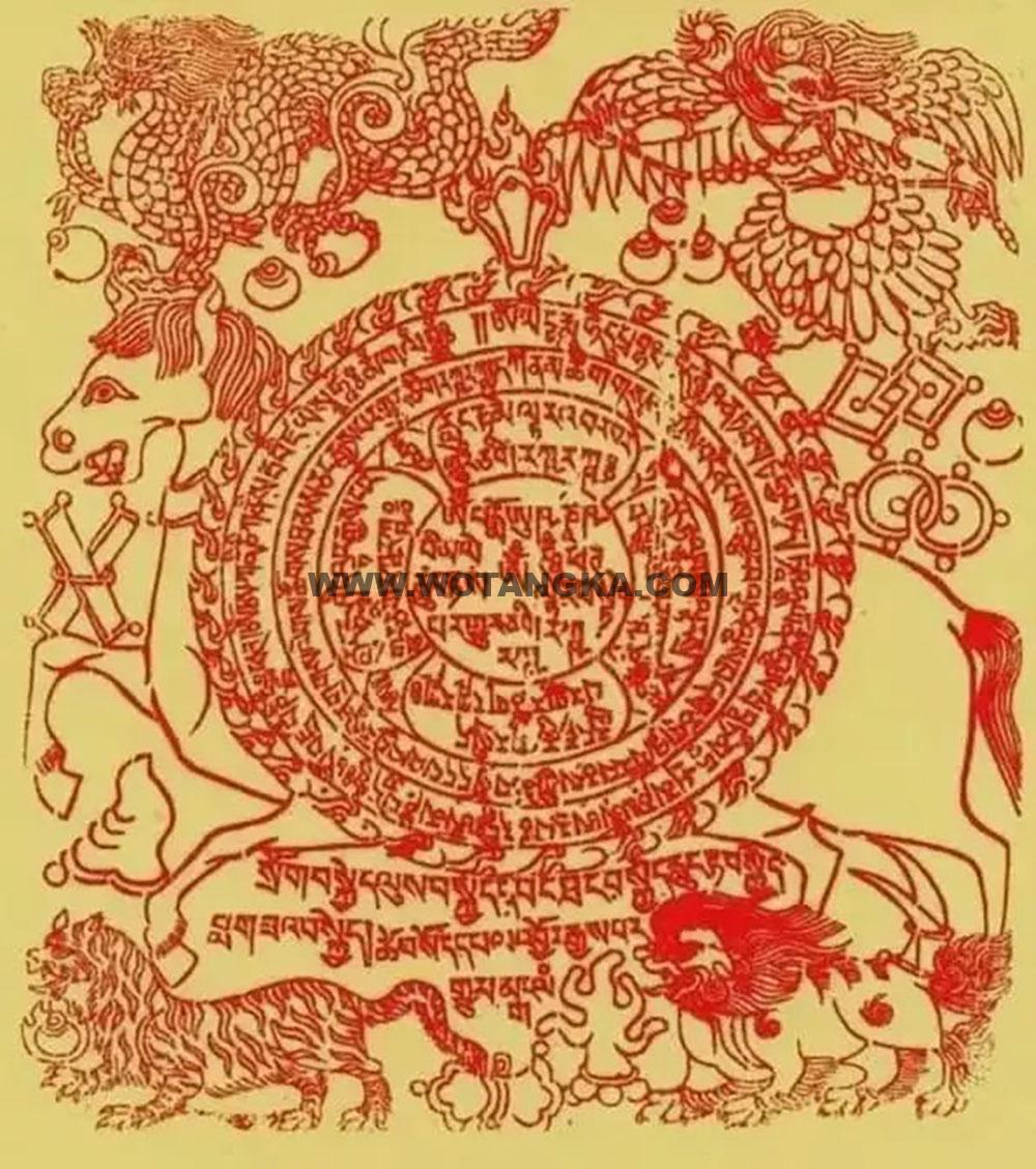 沃唐卡编号AC41417：时运亨通咒轮