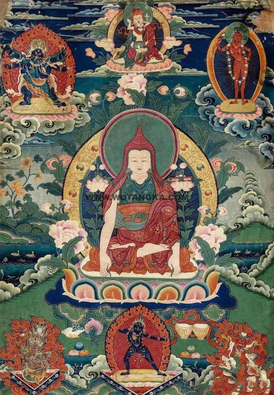 沃唐卡编号AC41438：全知无垢光尊者