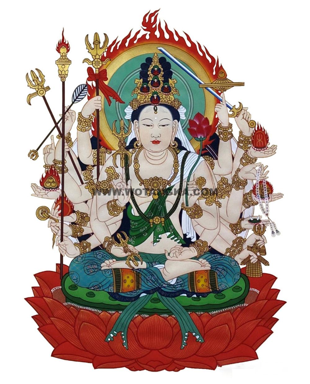 沃唐卡编号AC42482:普贤菩萨(东密)