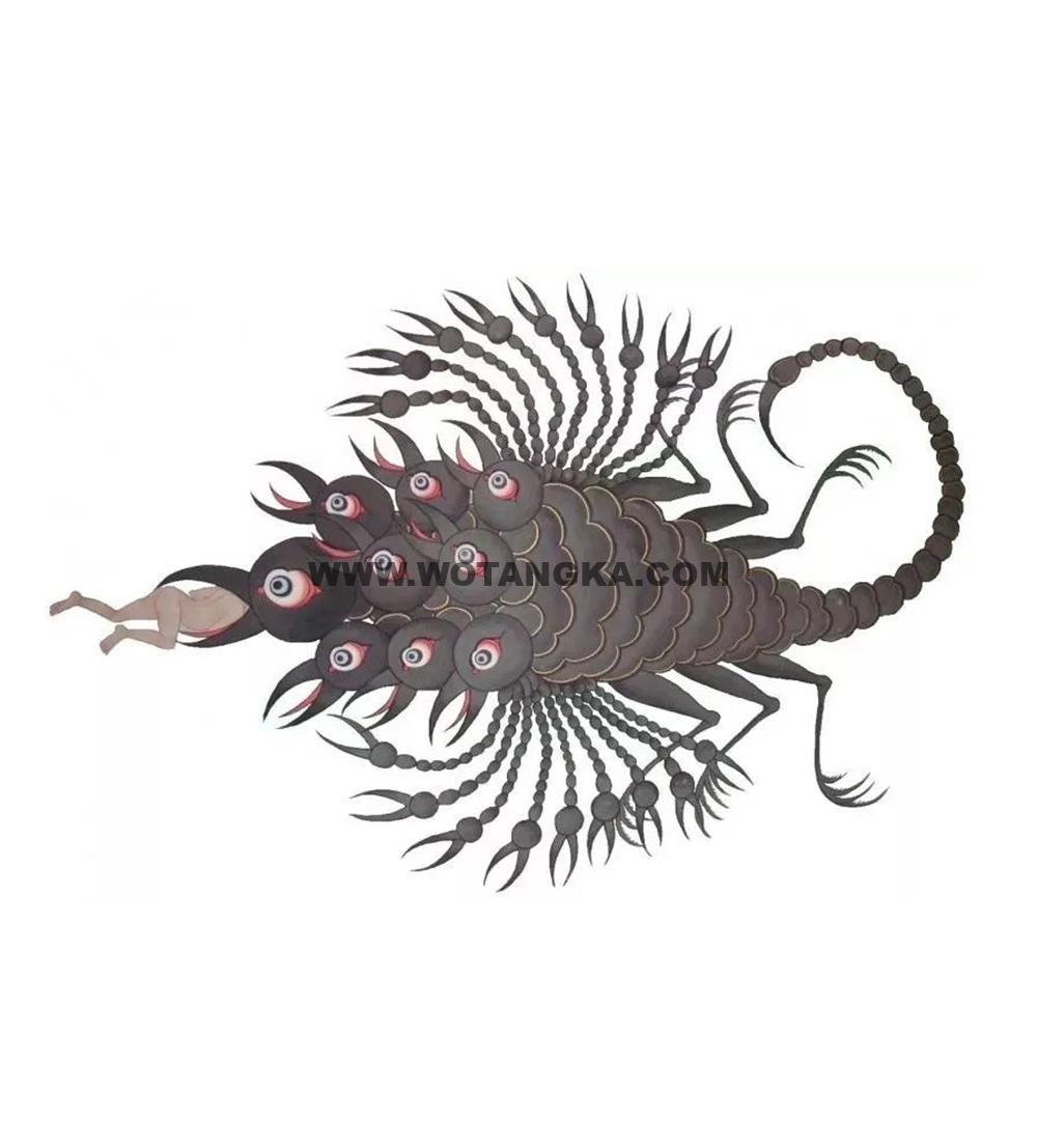 沃唐卡编号AC42745:烈焰铁蝎