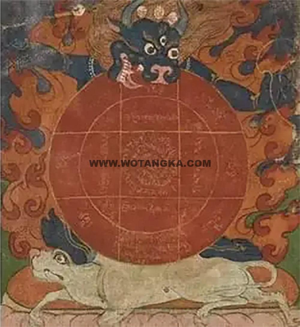 沃唐卡编号AC47599：阎魔法王护身咒轮