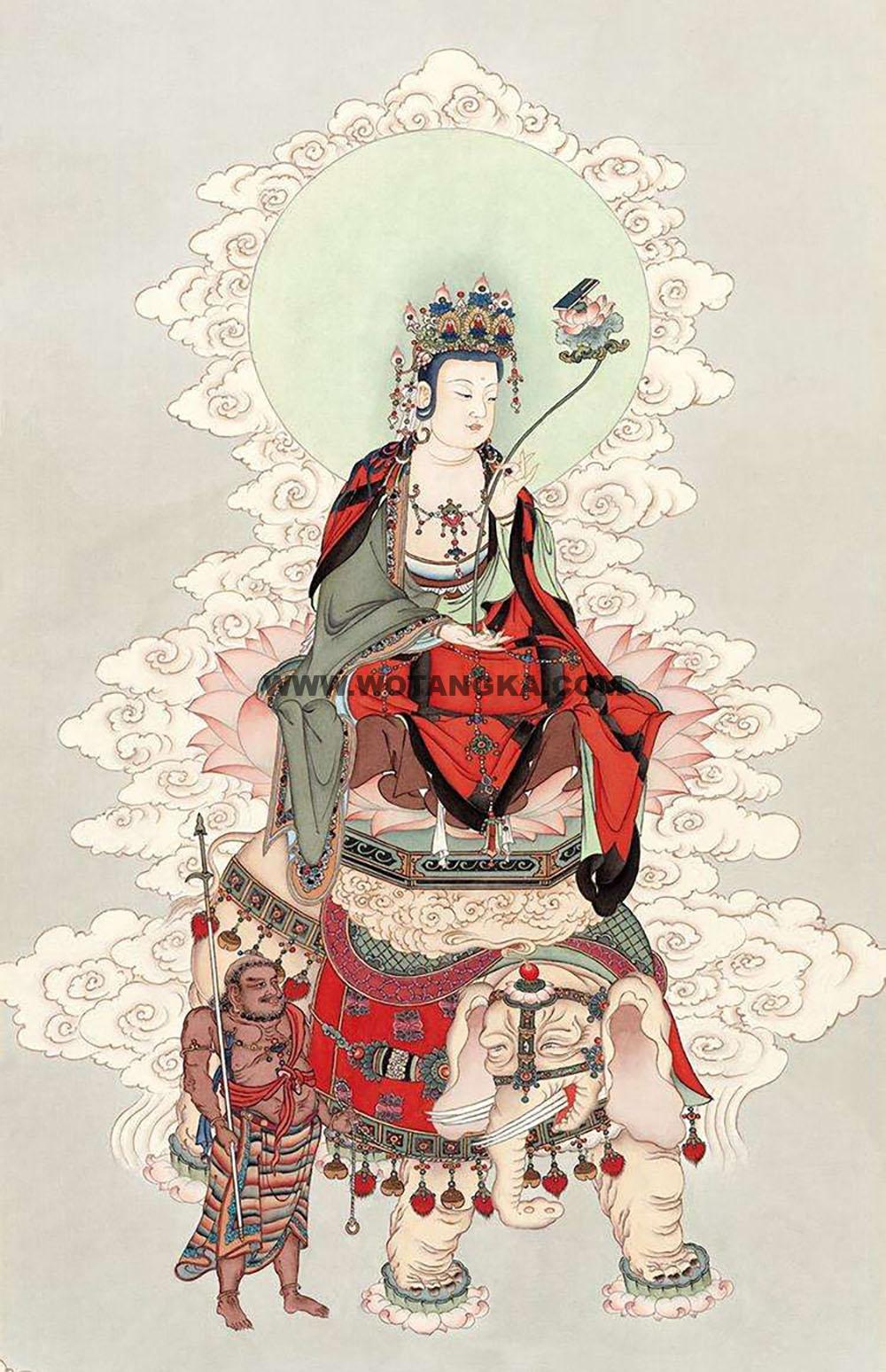 沃唐卡编号AC53678：普贤菩萨