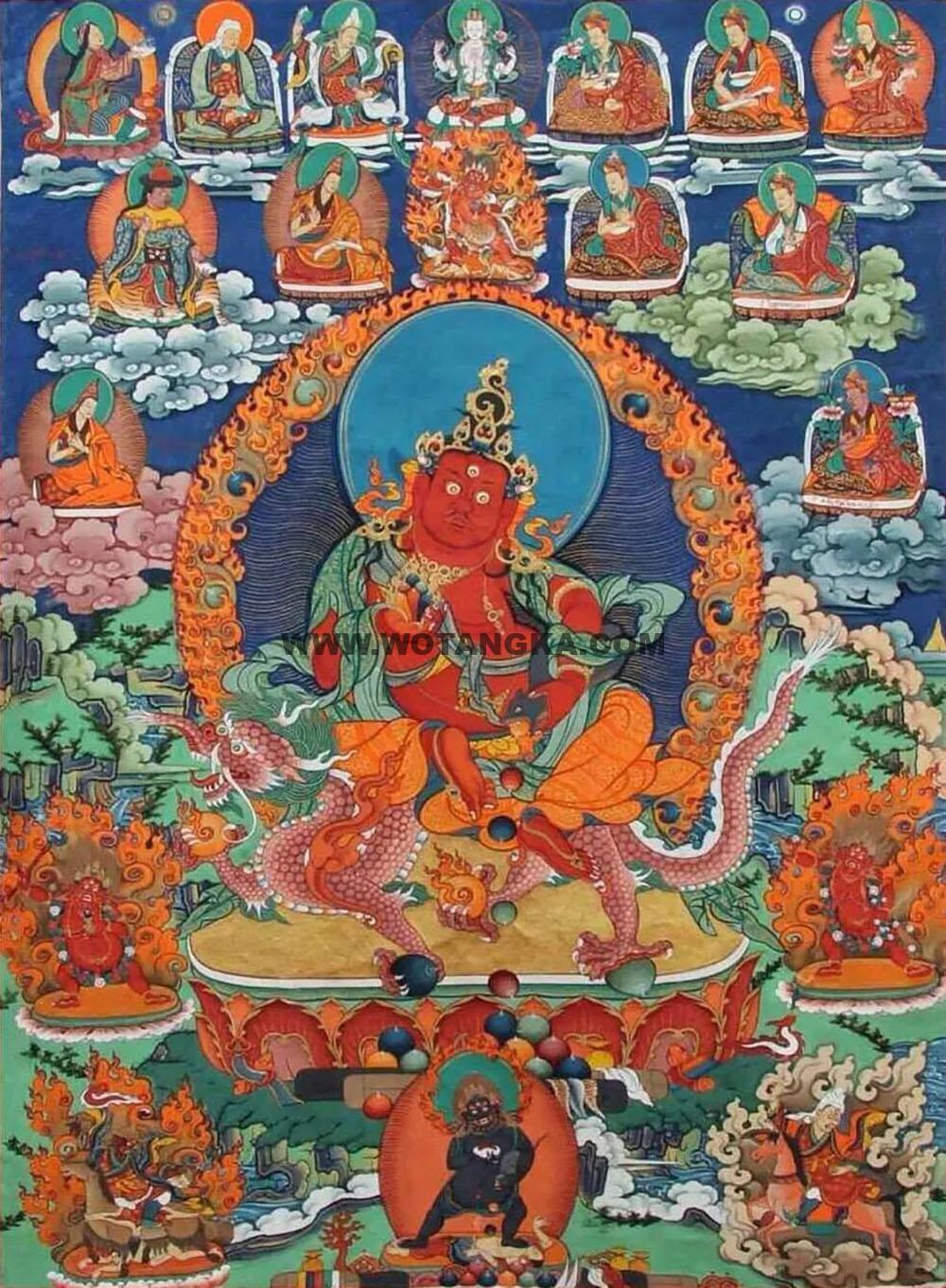 沃唐卡编号AC56374：尼扎伏藏财神