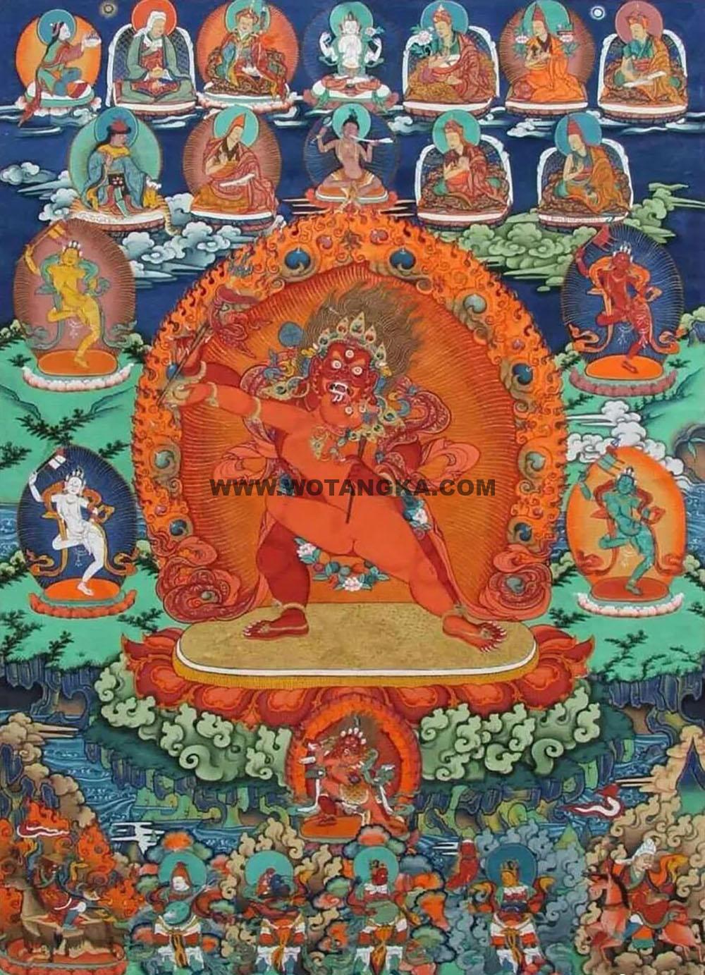 沃唐卡编号AC58941:尼扎伏藏财神