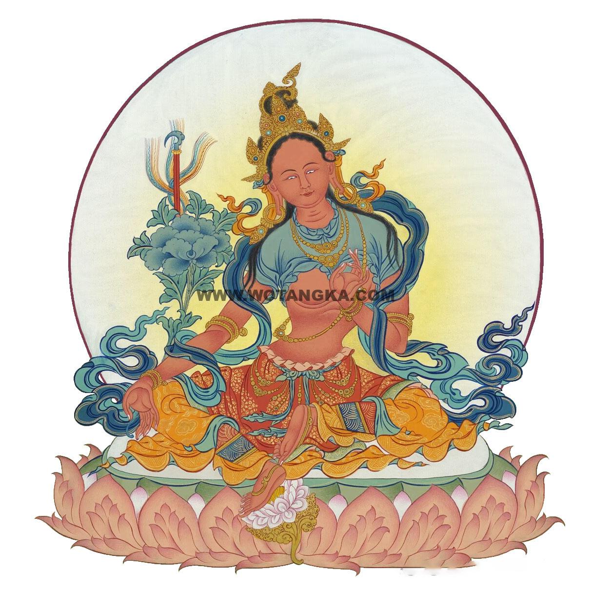 沃唐卡编号AC62393:阿底峡传规·红度母