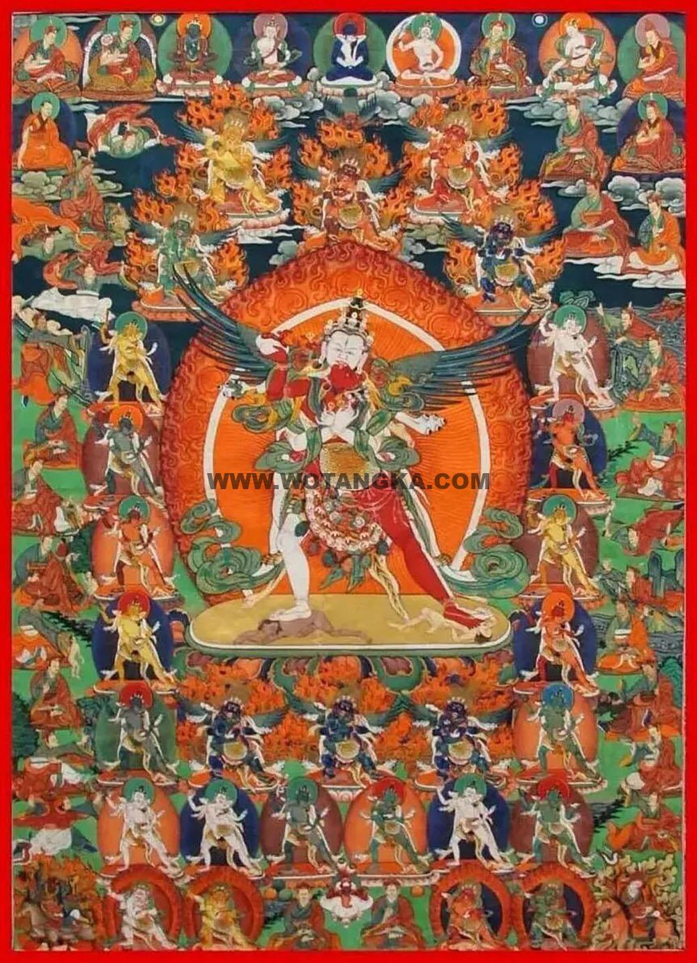 沃唐卡编号AC62684：尼扎伏藏白胜乐金刚