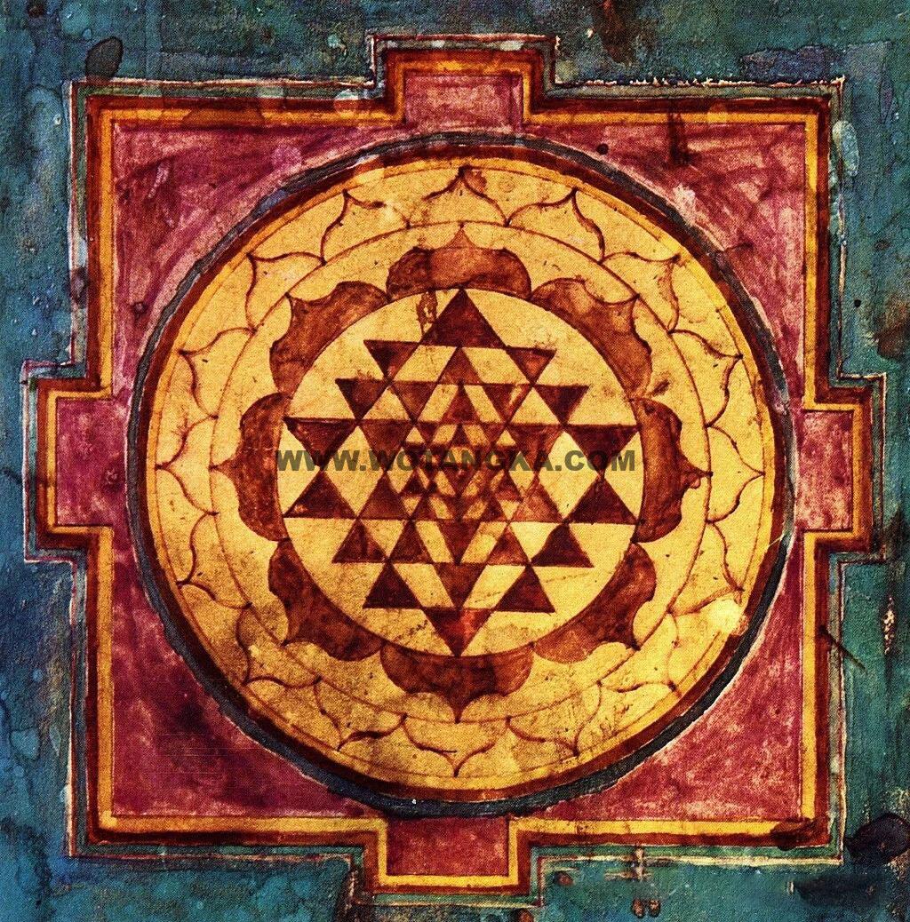 沃唐卡编号AC67250:Sri Yantra(Sri Chakra)