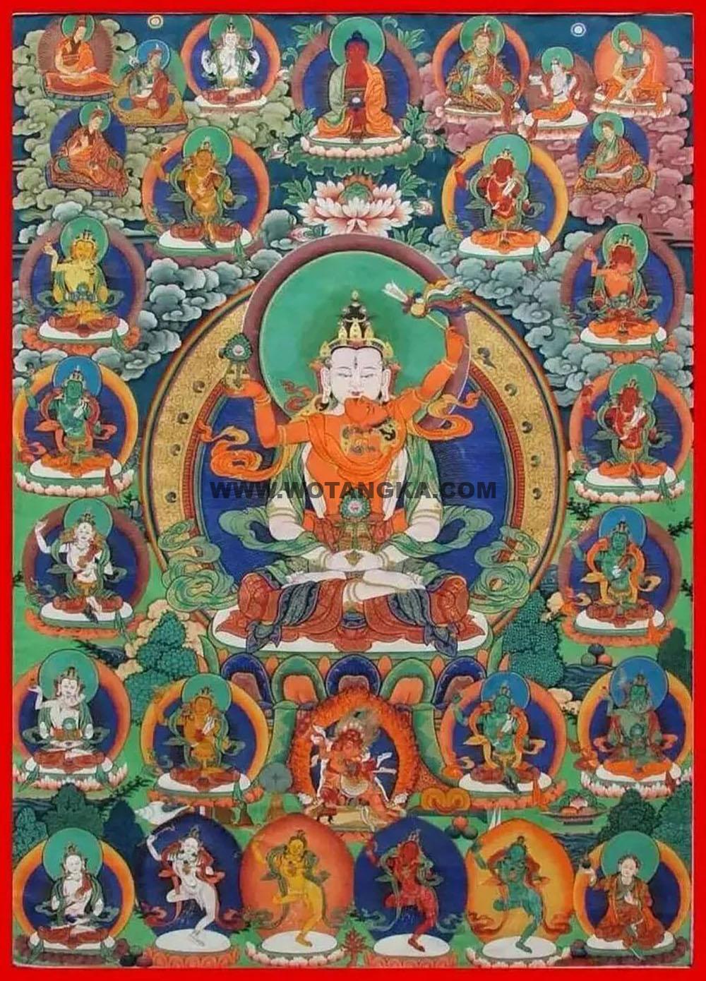沃唐卡编号AC67408：尼扎伏藏长寿如来