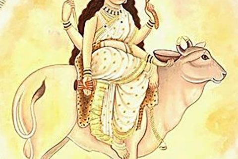 沃唐卡编号AC69629：金女（Gauri）