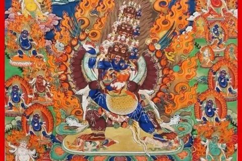 沃唐卡编号AC71403：尼扎伏藏嘿如嘎明王