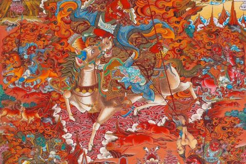 沃唐卡编号AC72412：紫玛护法