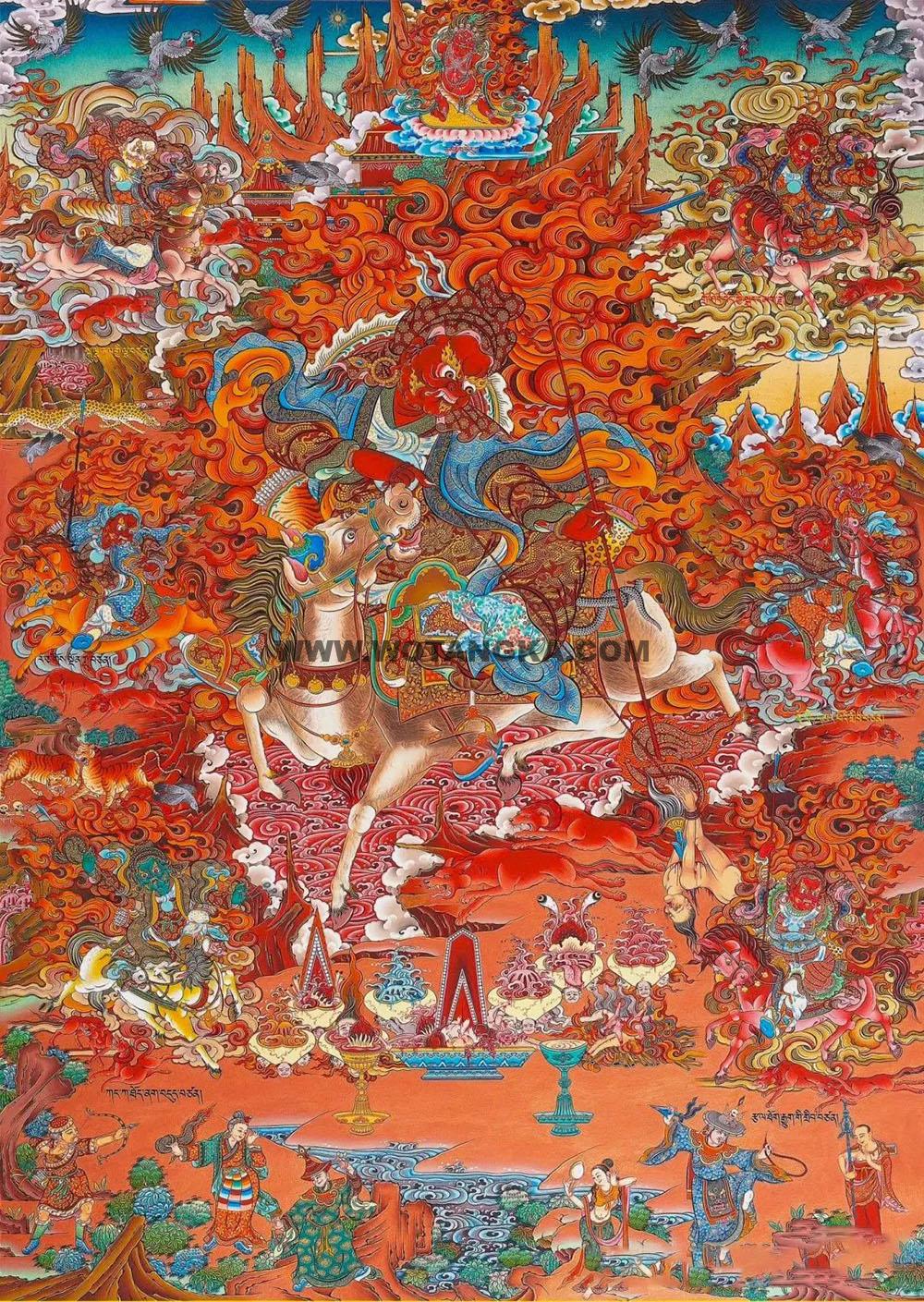 沃唐卡编号AC72412:紫玛护法