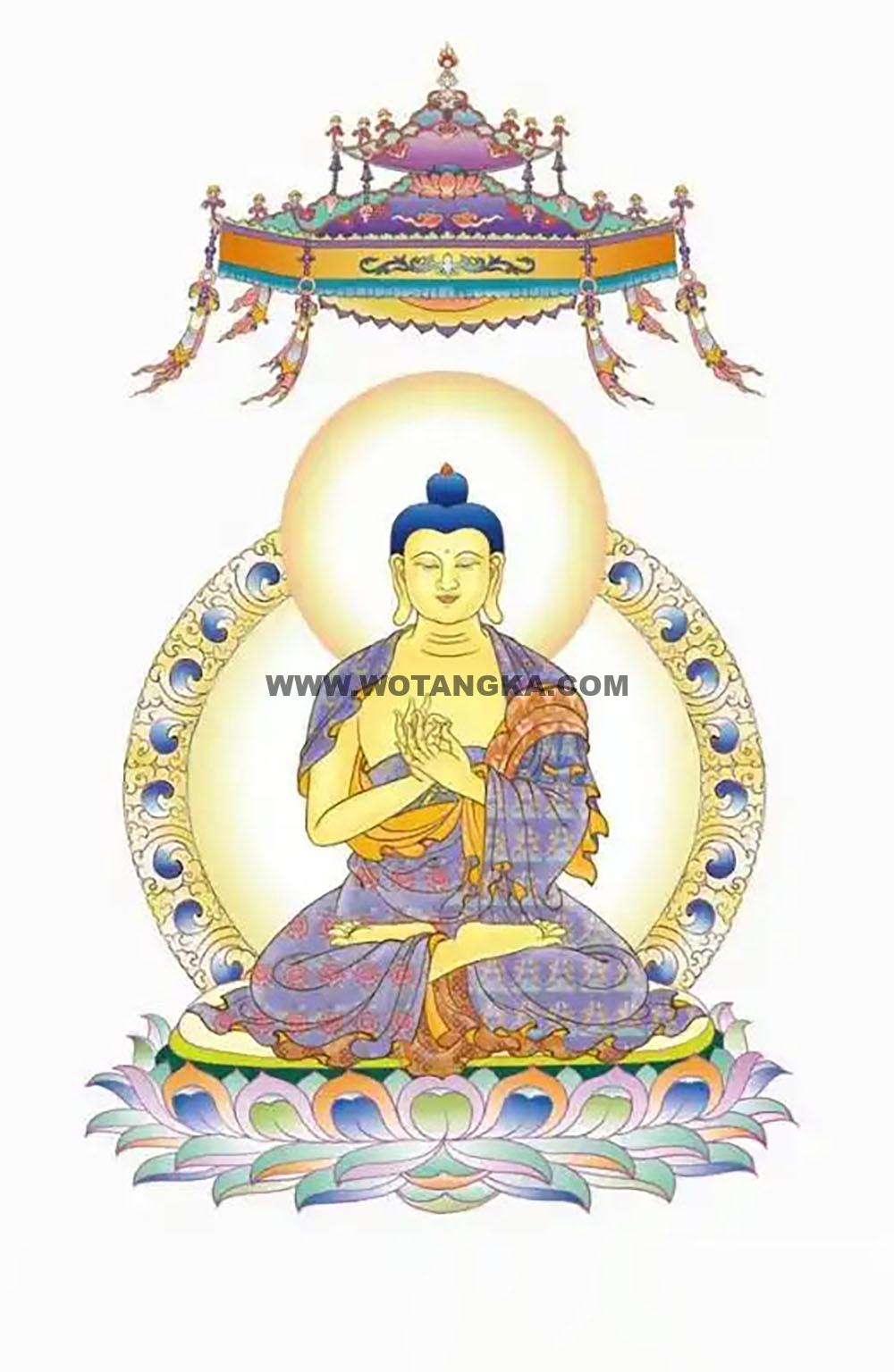 沃唐卡编号AC93255:过去七佛之迦叶佛