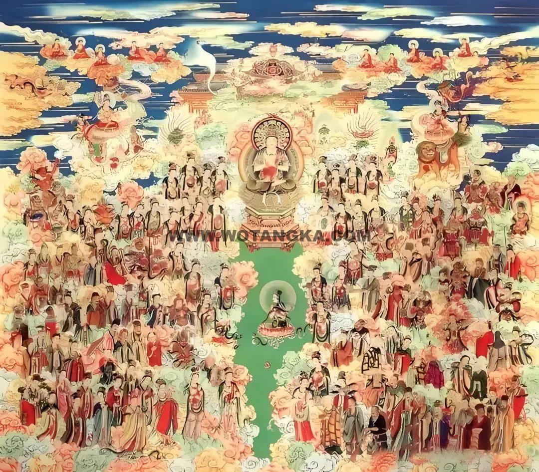 沃唐卡编号AC98523：极乐净土