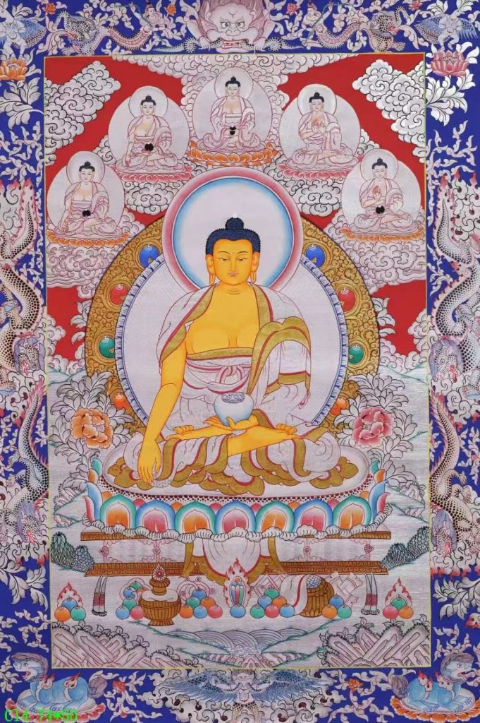 编号138-577816：白银唐卡-释迦牟尼佛（74*50CM左右）