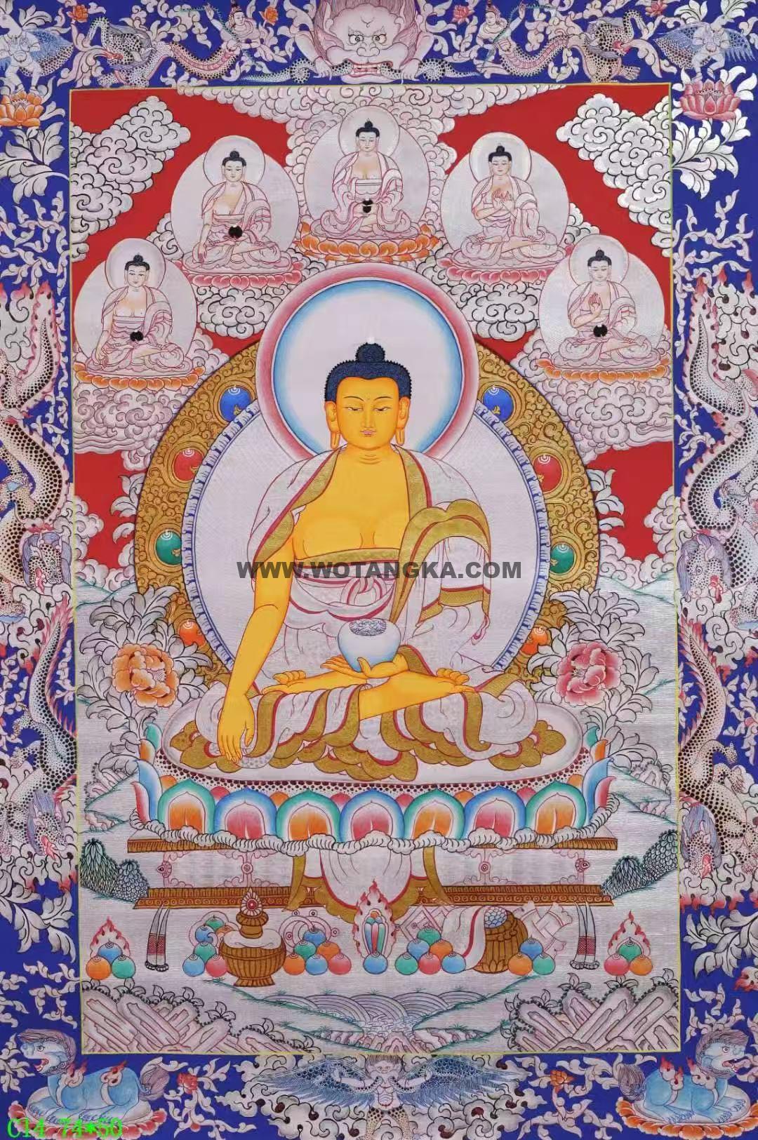 编号138-577816:白银唐卡-释迦牟尼佛(74*50CM左右)