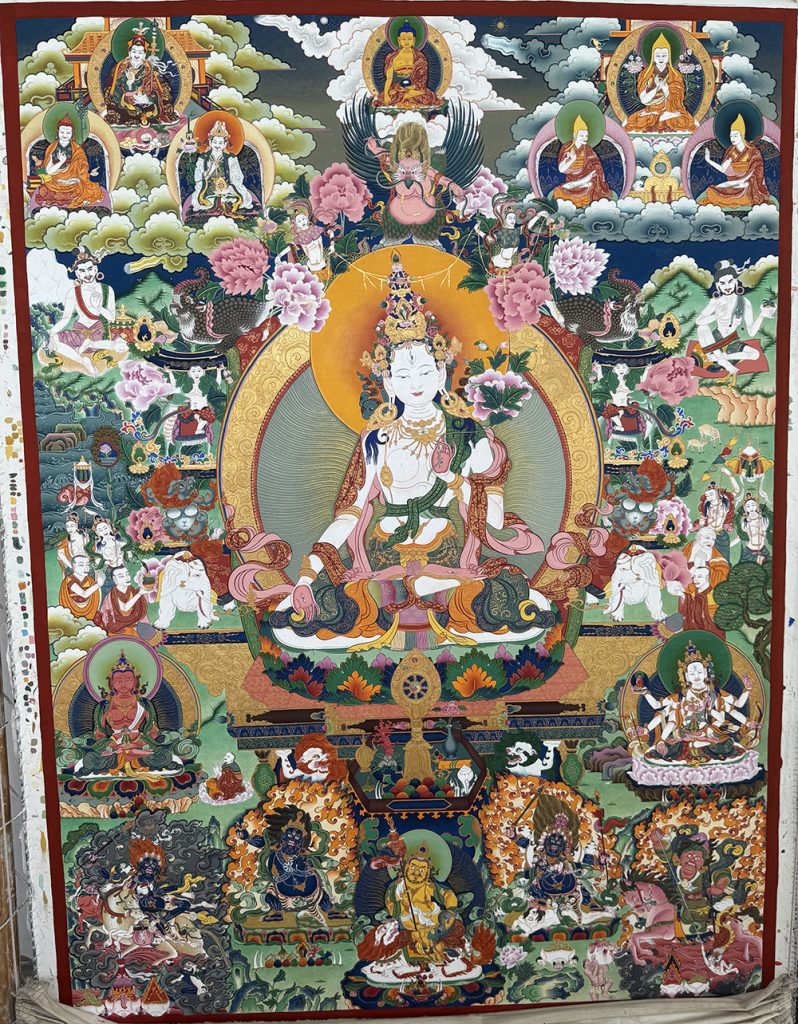 编号189-162926：彩绘唐卡-白度母（90*70CM左右）