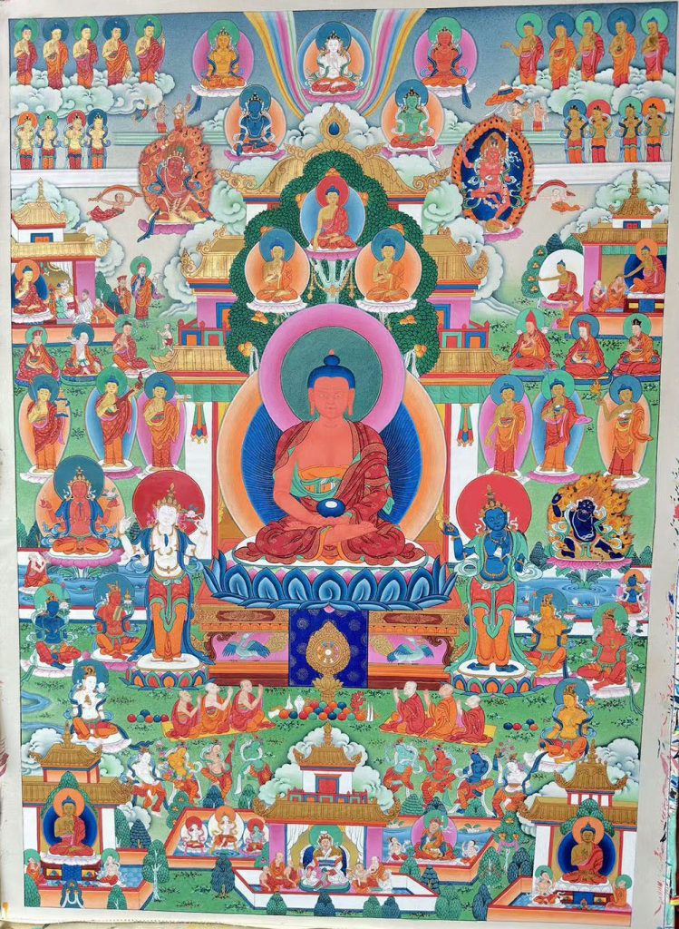 编号189-173604：嘎玛嘎赤-阿弥陀佛·极乐净土（80*60CM左右）