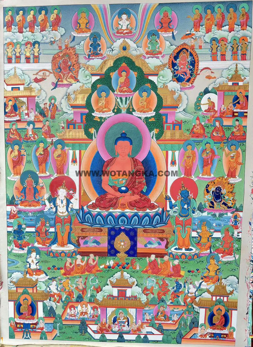编号189-173604:嘎玛嘎赤-阿弥陀佛·极乐净土(80*60CM左右)