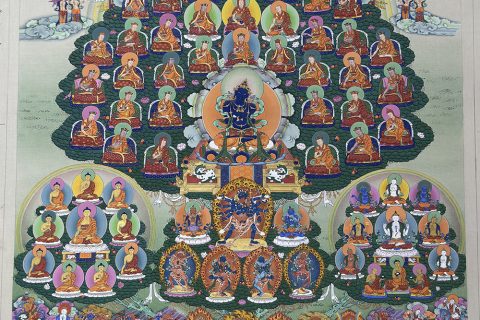 编号189-177529：嘎玛嘎赤-金刚总持佛·噶举派皈依境（80*60CM左右）