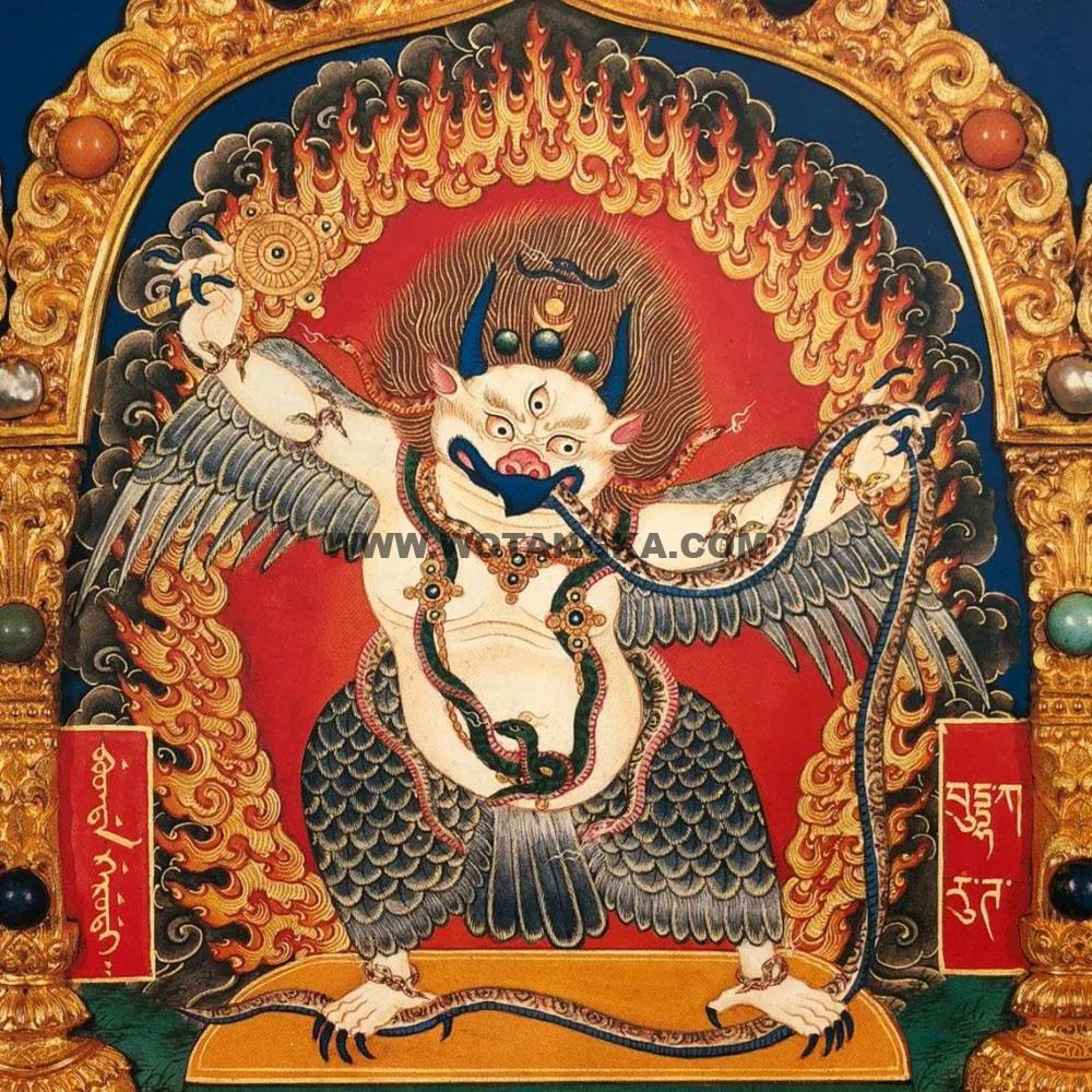 沃唐卡编号AC12967：大鹏金翅鸟