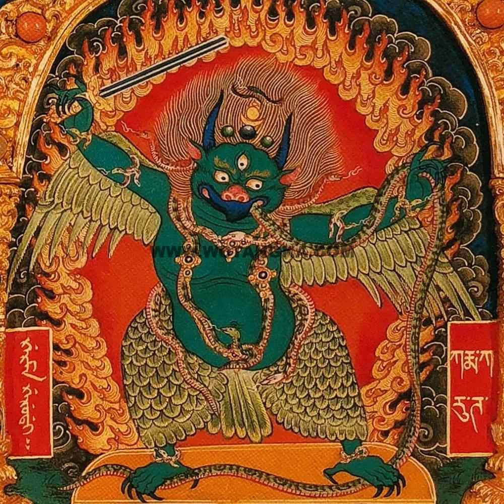 沃唐卡编号AC15692：大鹏金翅鸟