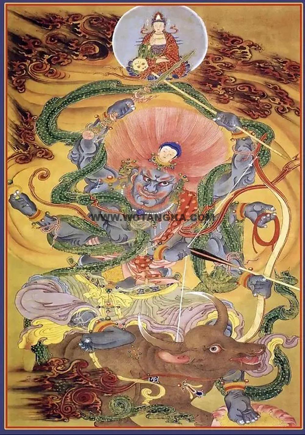 沃唐卡编号AC16298：大威德明王