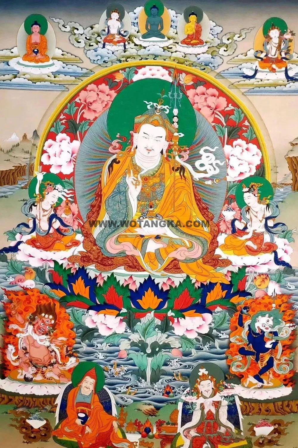 沃唐卡编号AC18464：莲花生大士