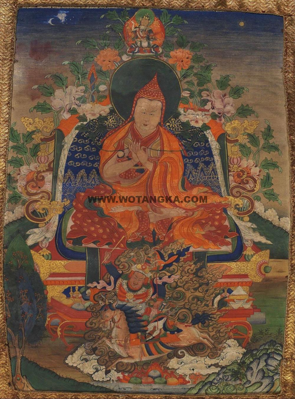 沃唐卡编号AC24715：宗喀巴大师